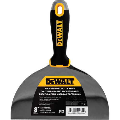 Szpachelka ze stali węglowej uchwyt Soft Grip DEWALT 8" 2-154