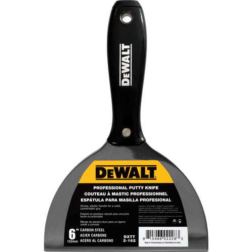 Szpachelka ze stali węglowej czarny uchwyt nylonowy DEWALT 6" 2-162