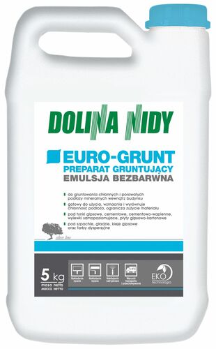 Euro-Grunt bezbarwny /  Preparat gruntujący 5 kg - Dolina Nidy