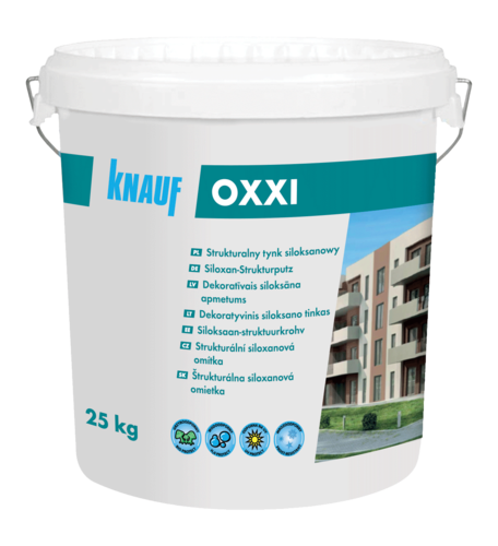 Knauf Tynk siloksanowy Oxxi S 25 kg biały i do barwienia / Baza A, 2 mm