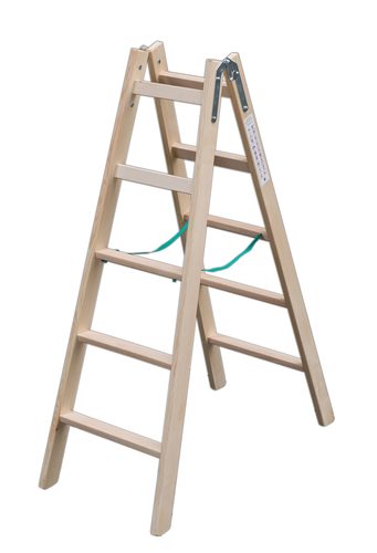 Drabina Drewniana Budowlana Rozstawna 2 x 5 Szczebli