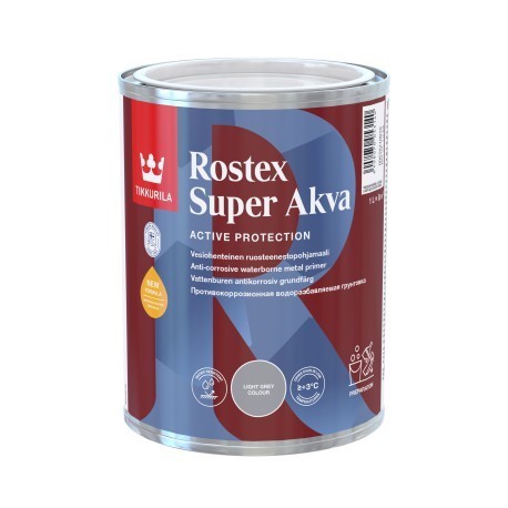 Tikkurila Rostex Super Akva Primer Jasno Szary -1l