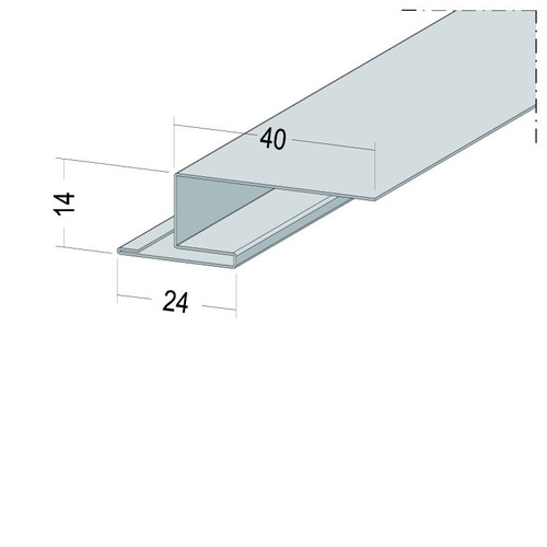 Profil przejściowy aluminiowy z białą powłoką gruntującą 12,5 mm Protektor 2,50m - Sztuka