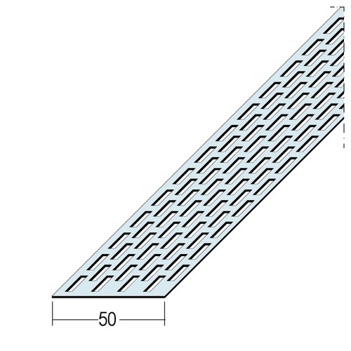 Listwa wentylacyjna z perforacją prostokątną aluminium 50mm Protektor 2,50m - Sztuka