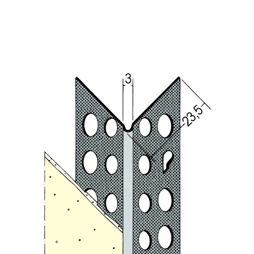 Narożnik do suchej zabudowy aluminiowy 1mm Protektor 2,50m - Paczka