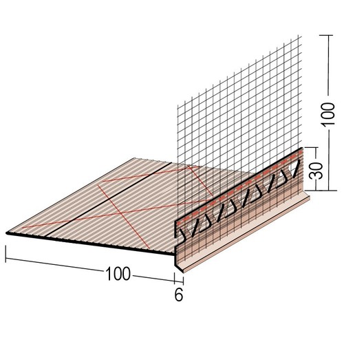 Profil nasadowy z okapnikiem do dociepleń do 100mm/6mm Protektor 2,00m - Karton