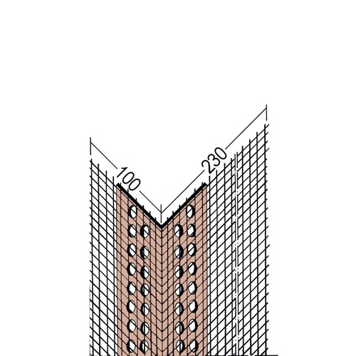 Narożnik z siatką do dociepleń 100 x 230 mm Protektor 2,50m - Sztuka