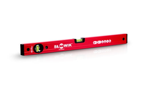 PN04 Poziomnica malowana czerwona 200cm (1xpion;1xpoziom) Słowik
