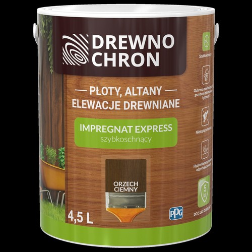 Impregnat Express Ogród Orzech Ciemny -4,5l